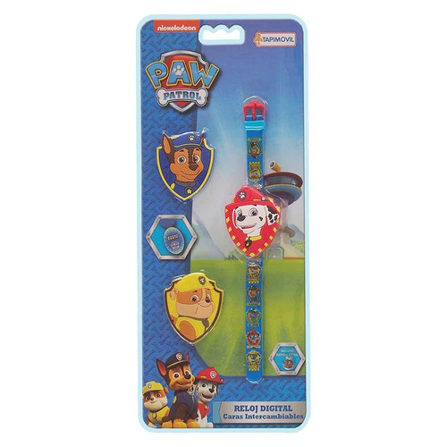 Reloj Digital Con Caras Intercambiables Paw Patrol Tapimovil