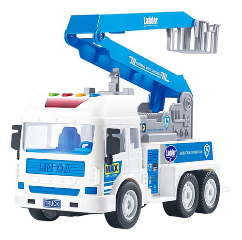 Camion Grua Elevacion Carrito Friccion Luz Y Sonido Juguete Color Multicolor