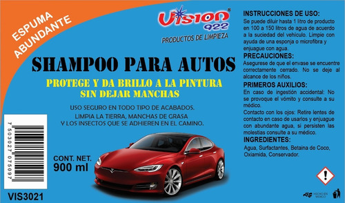 Shampoo Para Auto 900 Ml.