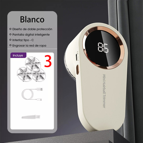 Nasterjis Quita Pelusa Fabric Recargable Ropa Removedor Eléctrico Portátil Suéteres Bufandas Sábanas Mantas Y Ttapicería 360 Grados De Corte De Pelusa Alta Velocidad Y Eficiencia De Trabajo Blanco