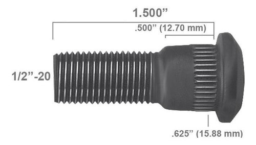 Birlo De Rueda 1/2-20 X 1.500 5 Pz Br30-011rp