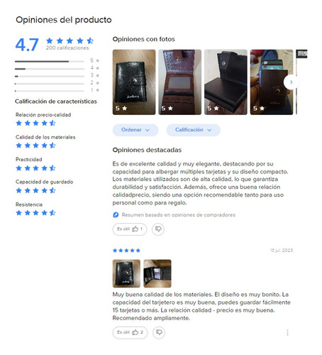 Cartera Tarjetero De Cuero Para Hombre Con Protección Rfid