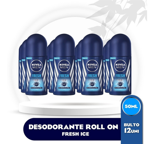 Desodorante Roll-on Nivea Men Fresh Ice 50 Ml 12 Unidades
