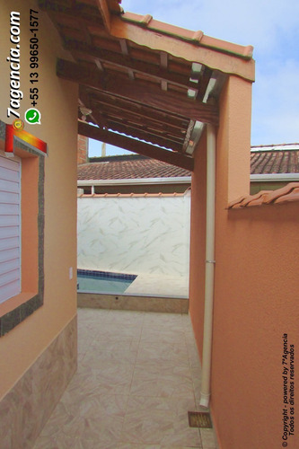 Imagem 12 de 26 de Casa Em Itanhaem Nova Com Piscina Churrasqueira 2dorms 1suite Lado Praia Ch20
