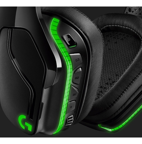Auriculares gamer inalámbricos Logitech G Series G935 G935 negro y azul con luz rgb LED