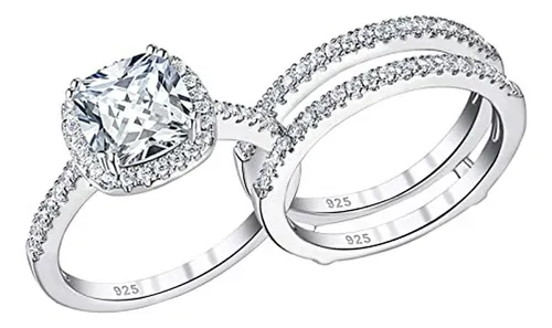 Anillo De Compromiso Ajustable Compatible Con Tamaño 4-12.