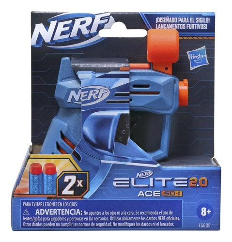 Pistola Nerf Elite 2.0 Ace Sd + 2 Dardos Hasbro 5035