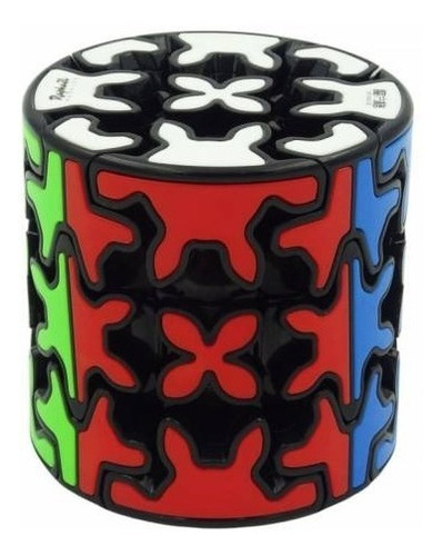 Cañón de engranaje Magic Cube de 3 x 3 x 3 x 3 con marco de engranaje Qiyi, color negro