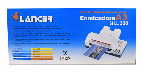 Emplasticadora Laminadora Plastificadora Lancer A3 Profesion