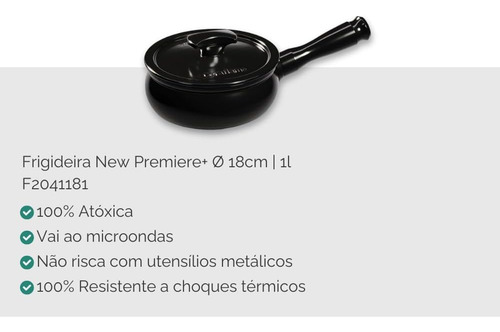 Conjunto Panelas Cerâmica New Premiere Joy 5 Pcs - Preto - Ceraflame