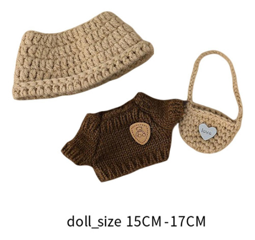 Roupas De Boneca De Pelúcia Com Suéter De Mochila Roupas