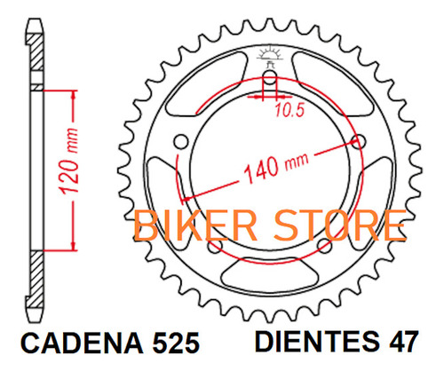 Sprocket Trasero Suzuki Vstrom Dl650 2004-2020