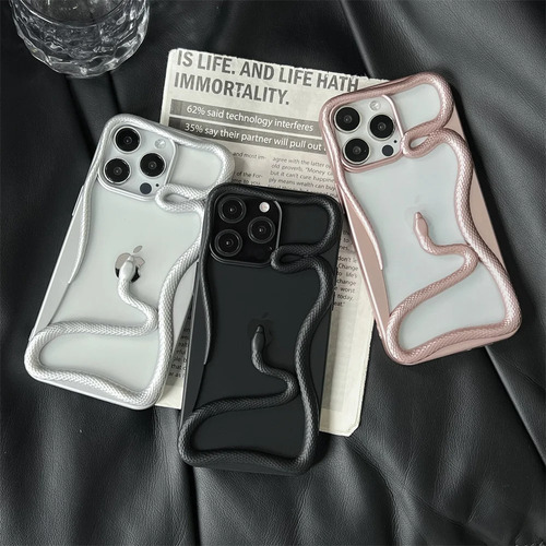 Funda De Teléfono 3d De Lujo Con Forma De Serpiente For