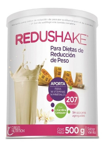 Redushake Batido Para Bajar De Peso 500gr Sabor Vainilla