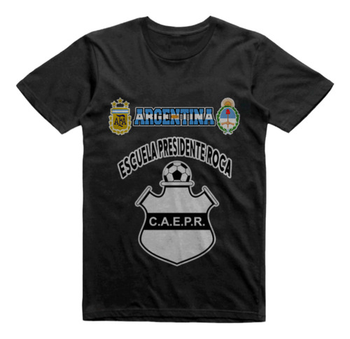 Remera Infantil Negra Escuela Presidente Roca Cordoba