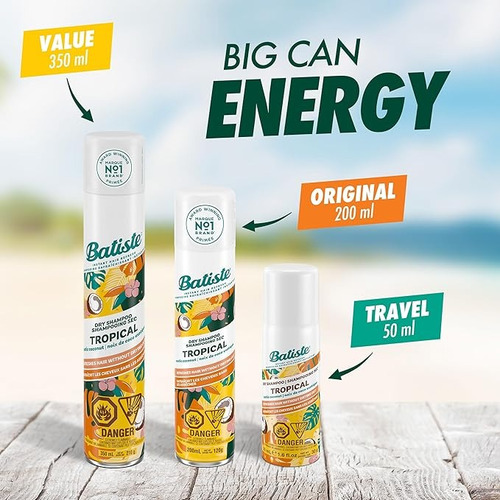 Shampoo Seco Tropical - Frescor E Brilho Com Aroma Tropical