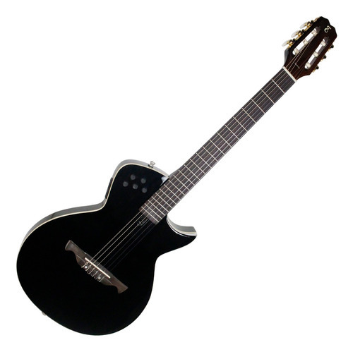Guitarra electroacústica Tagima Modena I Solid Body Teq10, orientación a la derecha, color: negro