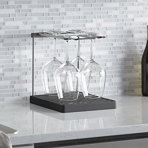 Kohler K-8628-chr Estante Para Secar Copas De Vino, Carbón