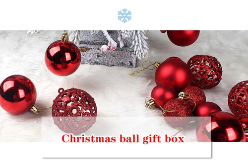 Caja De 100 Bolas Navideñas Para Adornos De Árbol De Navidad