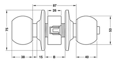 Imagen 3 de 5 de Cerradura Pomo Orbit Acero Inoxidable Llave Y Boton Integrad
