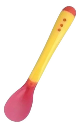 Colher Infantil Termo Sensível Proteção Silicone Para Bebe