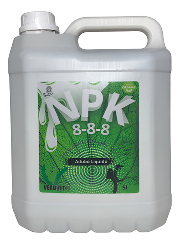 Adubo E Fertilizante Liquido Npk 20-10-10 5l Concentrado