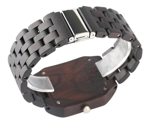Relógio Madeira Ebony Wood 100% Natural Masculino