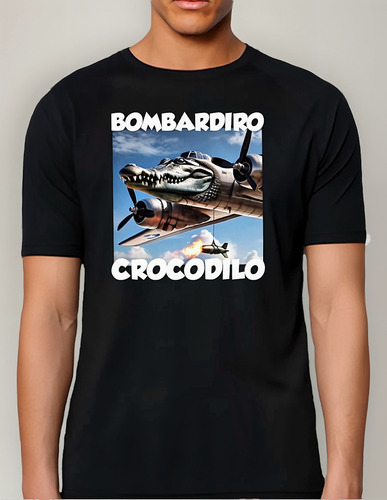 Remera Unisex Bombardiro Cocodrilo Meme Tralalero Algodón