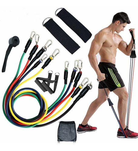 Imagen 3 de 3 de Kit Bandas De Resistencia Gym Fitness Portátiles Full Trakin