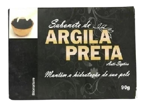 Kit 03 Sabonete Anti-séptico Bionature Argila Negra