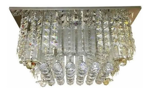 Lustre Led Nitrolux Ltx001 36w 3em1 3000k/4000k/6000k Cor Cristal Prata Bivolt