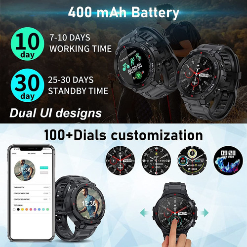 Reloj Inteligente Táctico Smart Watch Para Iphones Android
