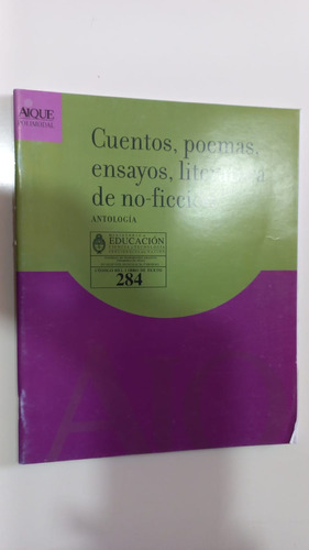 Cuentos Poemas Ensayos Literatura De No-ficción Antología