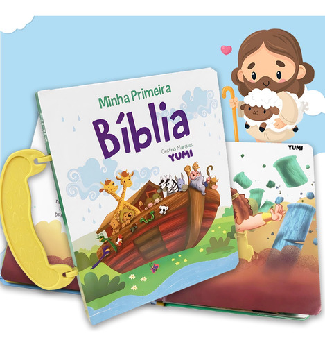 Livro Infantil Minha Primeira Bíblia Infantil Maletinha Ilustrada Para Crianças - Capa Dura