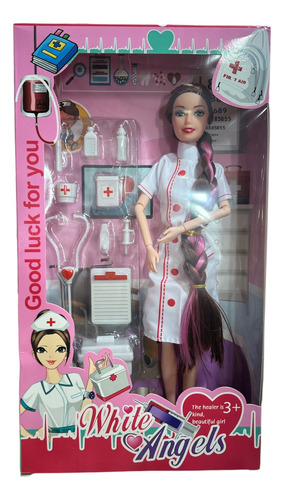 Muñeca Enfermera Con Accesorios Articulada