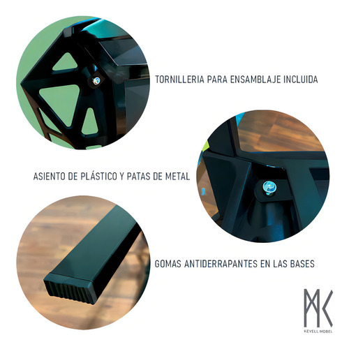 Silla Moderna Magis Chair One Para Jardin Terraza Recibidor Color De La Estructura De La Silla Negro