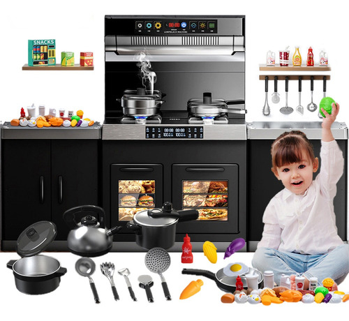 Juguetes De Cocina De 58 Cm Para Niños Con 36 Accesorios