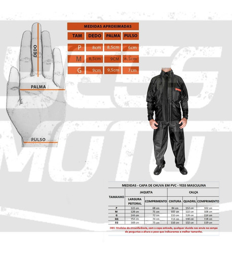 Capa Chuva Motoqueiro Luvas Moto Bota Motociclista Balaclava
