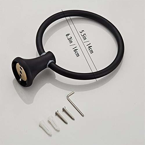 Imagen 4 de 7 de Osea Juego De Accesorios De Baño Negro Mate De 5 Piezas, Kit