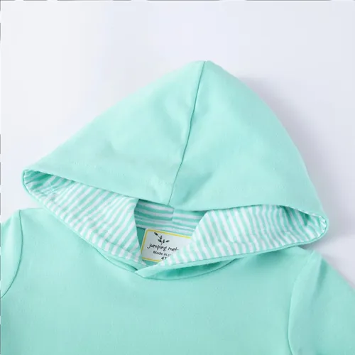 Vestido Algodón Manga Larga Capucha Niñas