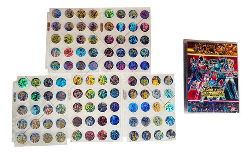 100 Tazos Foil Caballeros Del Zodiaco Dkv Colección Completa