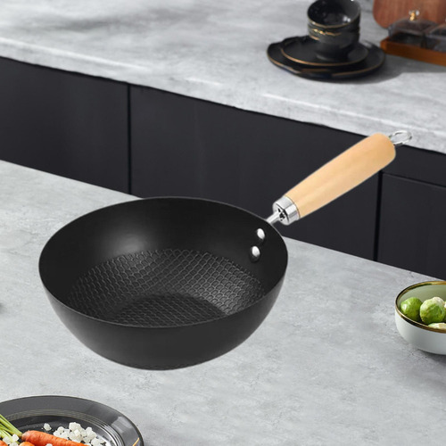 Yz Sartén De Hierro Wok De 20cm, Antiadherente, Sin