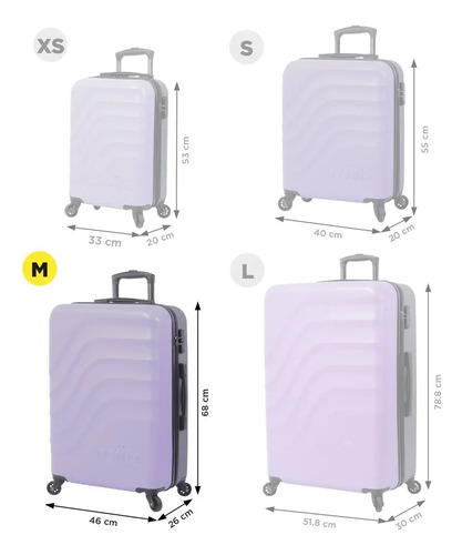 Totto Maleta De Viaje Mediana Rígida 4.2kg Bazm231 Lavender