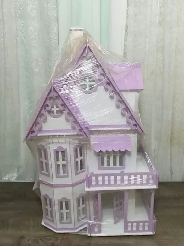 Casinha Da Peppa Pig Mobiliada Em Madeira Mdf C/ Móveis 41cm