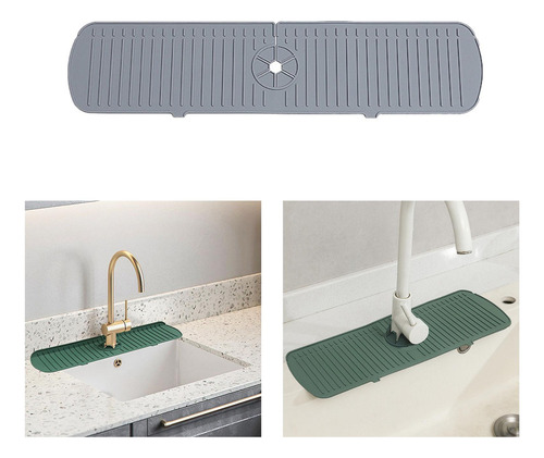 Fregadero De Cocina Protector Contra Salpicaduras Gris 61cm