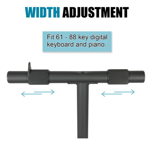 Suporte Para Teclado Gleam Digital Piano Stand Black