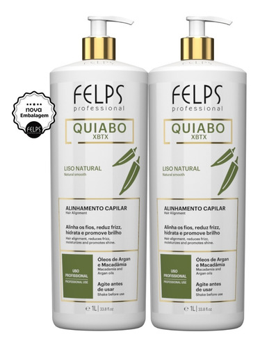 Felps Progressiva De Quiabo Okra 2x1l + Brinde Xrepair