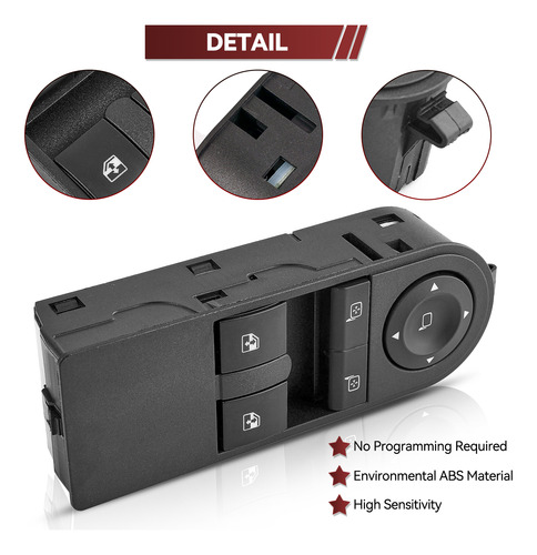 Interruptor De Ventana Para Opel Astra H Mk5 Zafira B 05-10