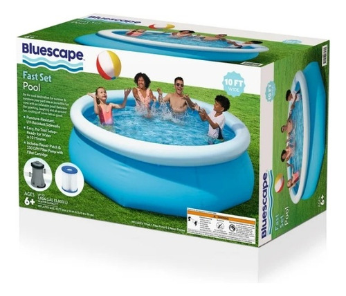 Bluescape Pscina Redonda Fast Set 10ft Azul