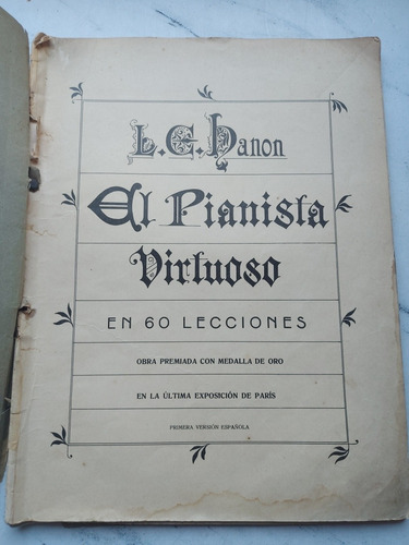El Pianista Virtuoso En 60 Lecciones. L. C. Hanon. Ian 086
